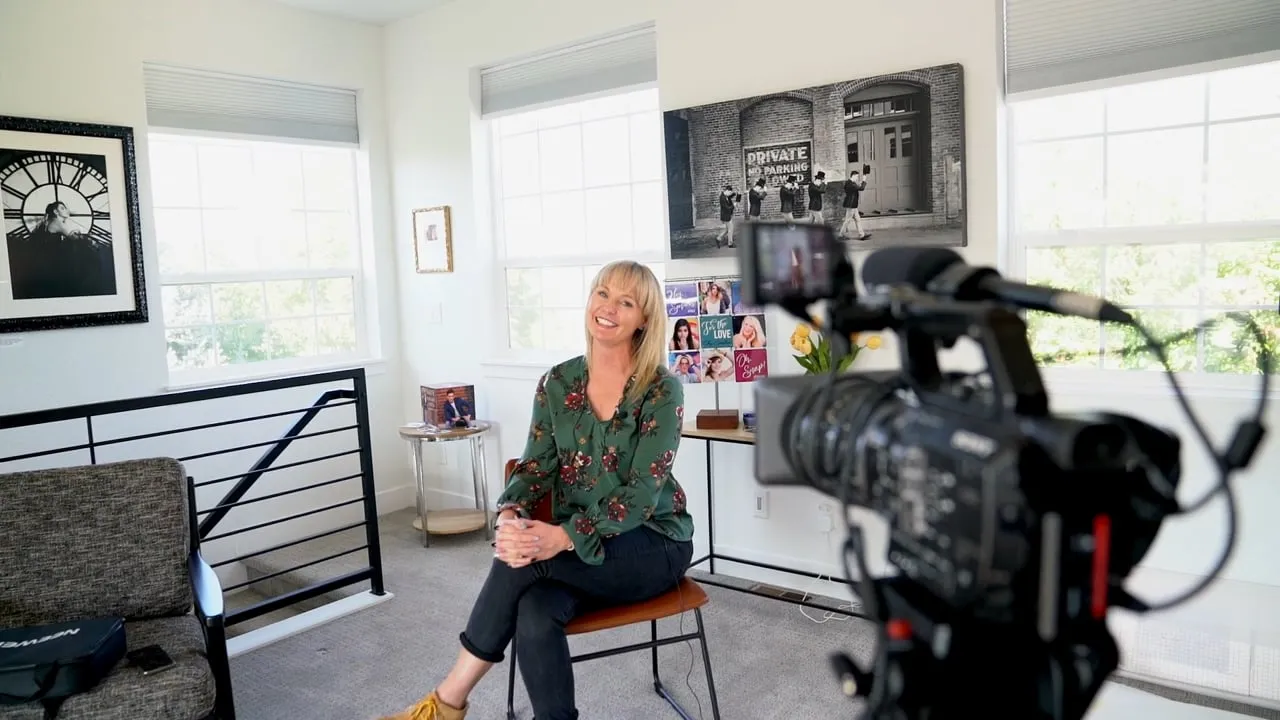Interview at the Chy Creative studio, with LIFTED's cinema camera in the foreground